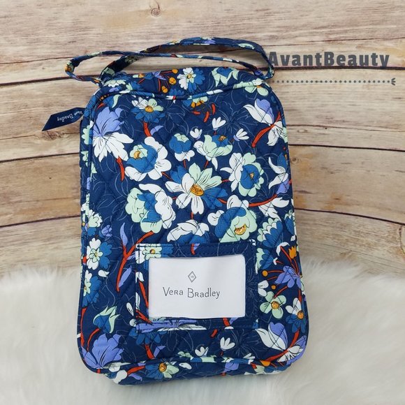 VERA BRADLEY Essential Large Backpack  Floral Blue Bursts Lunch Bunch Set New - Picture 9 of 16